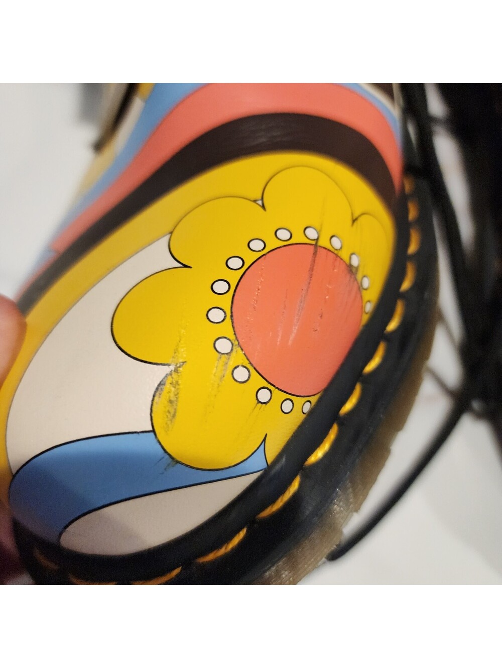 Rare Dr. Martens Vegan 1460 Retro Ray Kemble Psychedelic Boots Men’s 11 - Picture 3 of 12